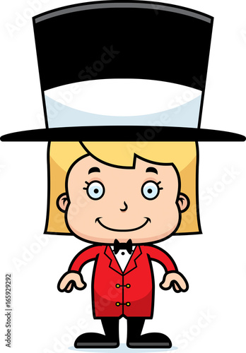 Cartoon Smiling Ringmaster Girl