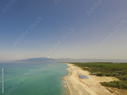 Vue aérienne de la plage