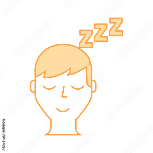 Sleeping man avatar icon
