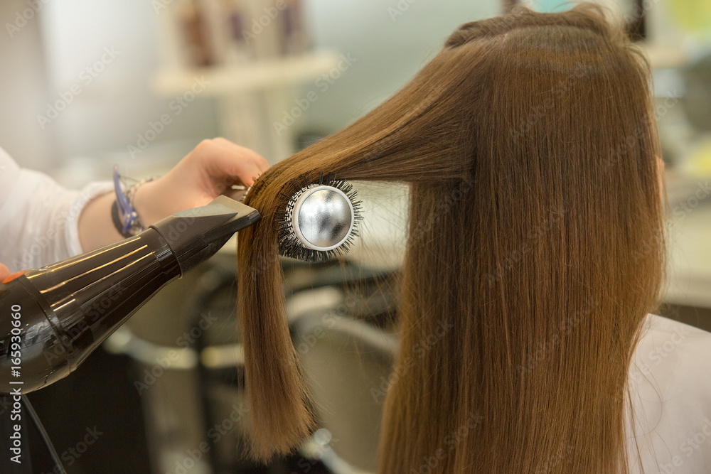 Fototapeta premium Young women sitting in beauty hair salon style