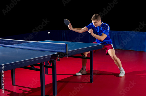 Young man table tennis player