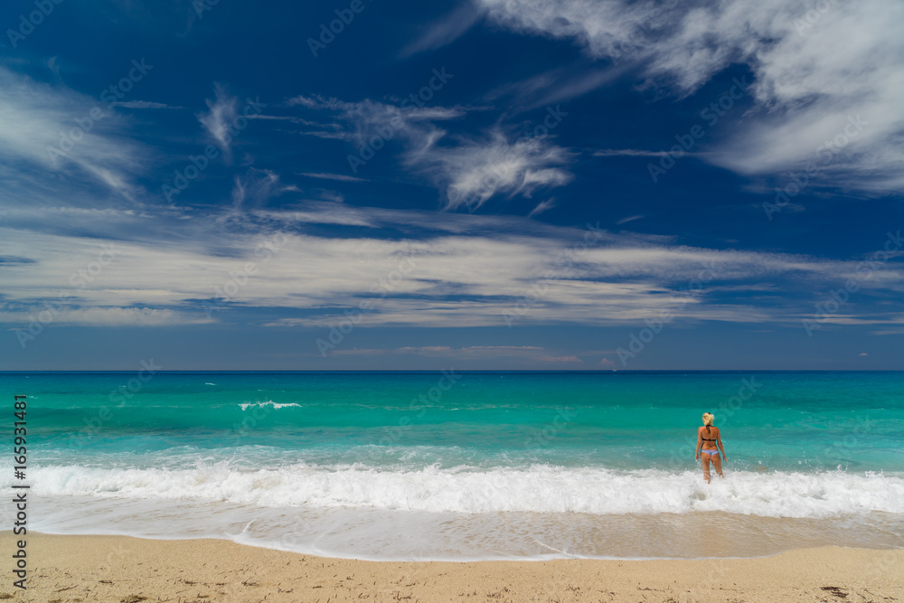 Woman on her beach holidays