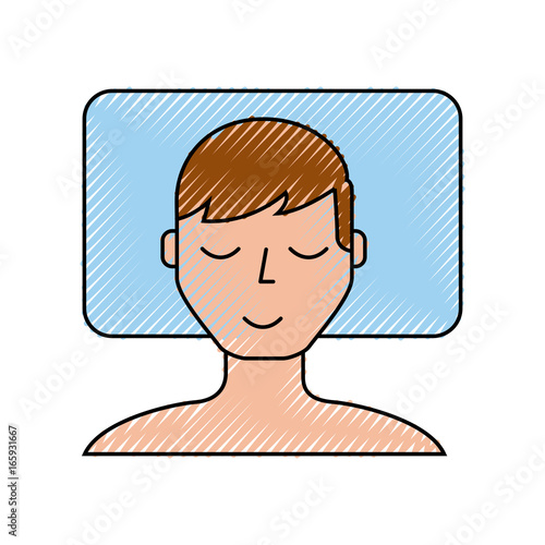 Sleeping man avatar icon