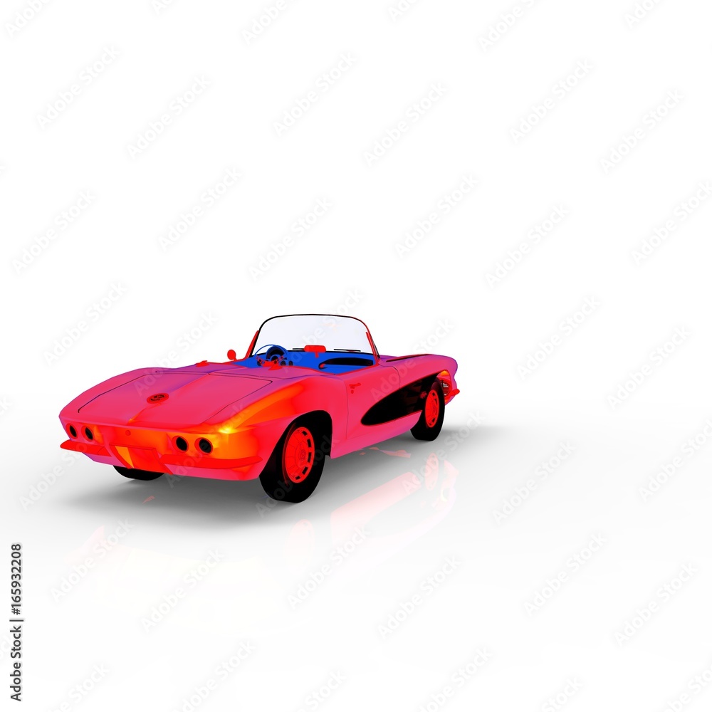 Fototapeta premium Vintage car template 3d rendering