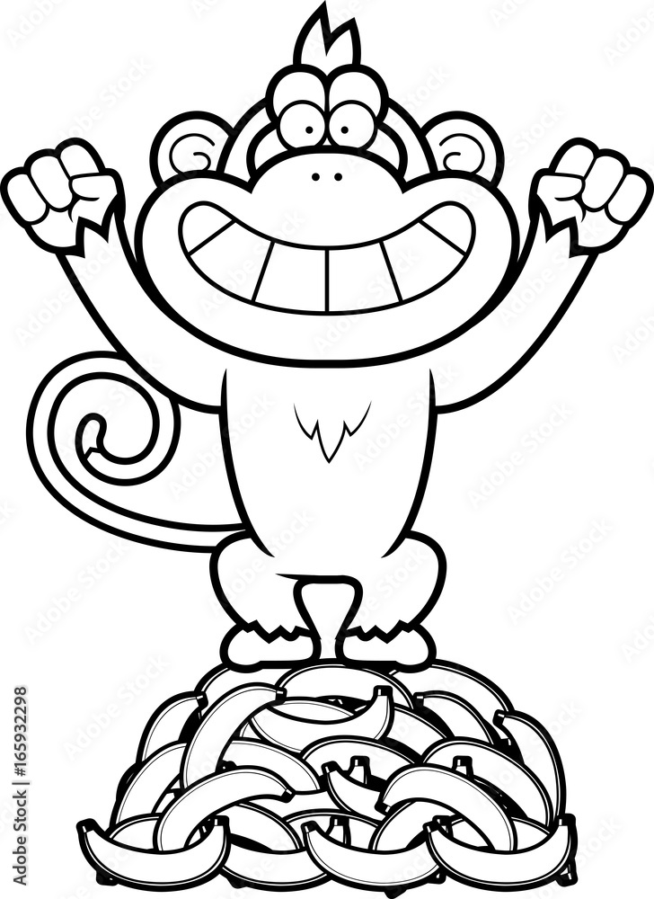 Cartoon Monkey Bananas Cartoon Monkey Bananas