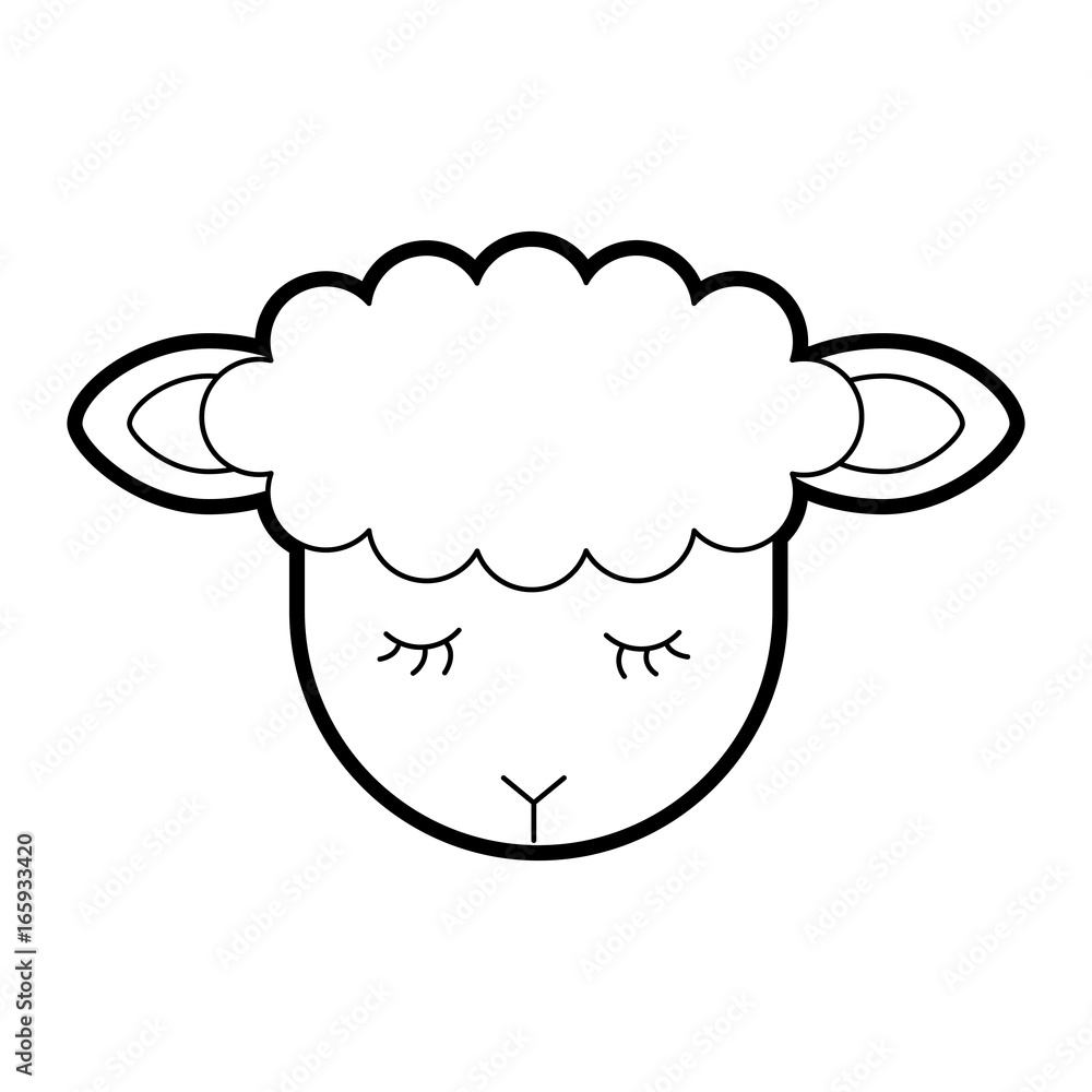 Cute lamb character icon Cute lamb character icon