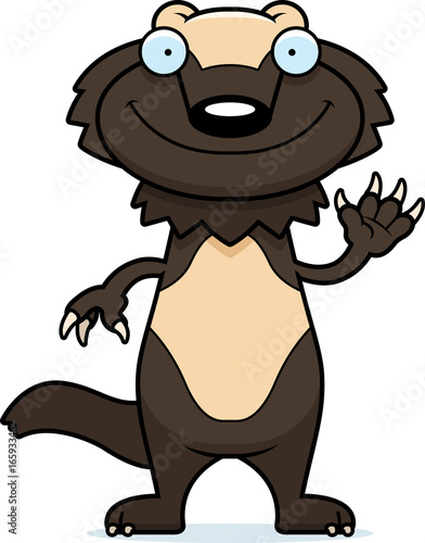 Cartoon Wolverine Waving