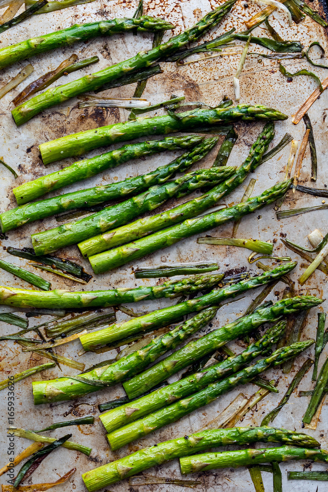 Roasted asparagus and scallion Roasted asparagus and scallion
