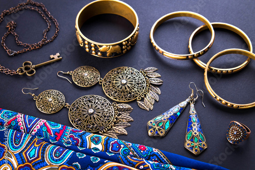 Female indian jewellery and accessories