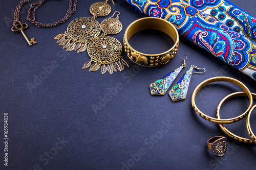 Female indian jewellery and accessories photo