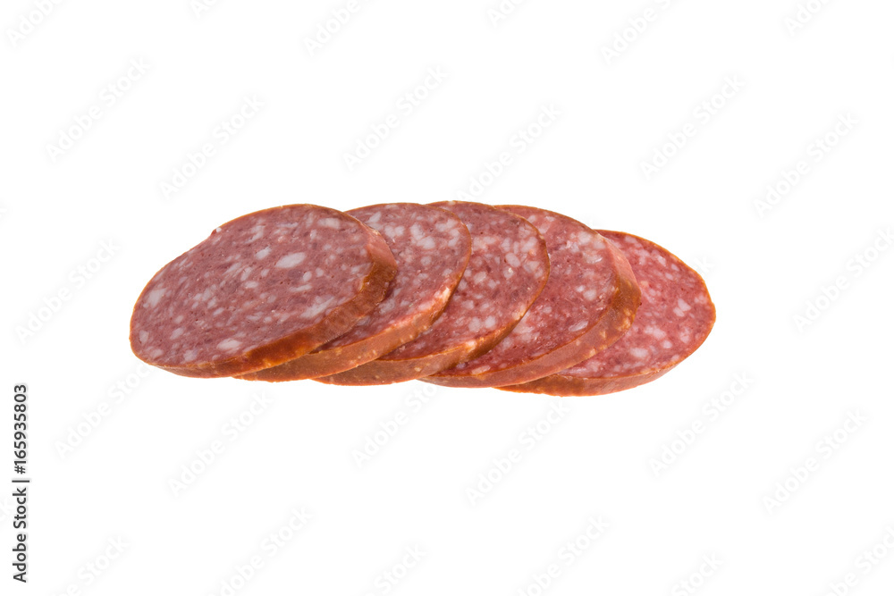 Sausage serverlat on a white background Sausage serverlat on a white background