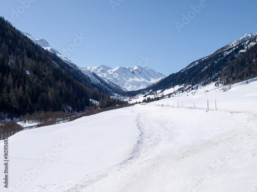 Bedretto winter landscape