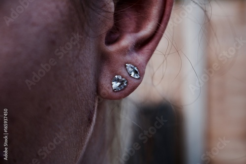 Two small earrings