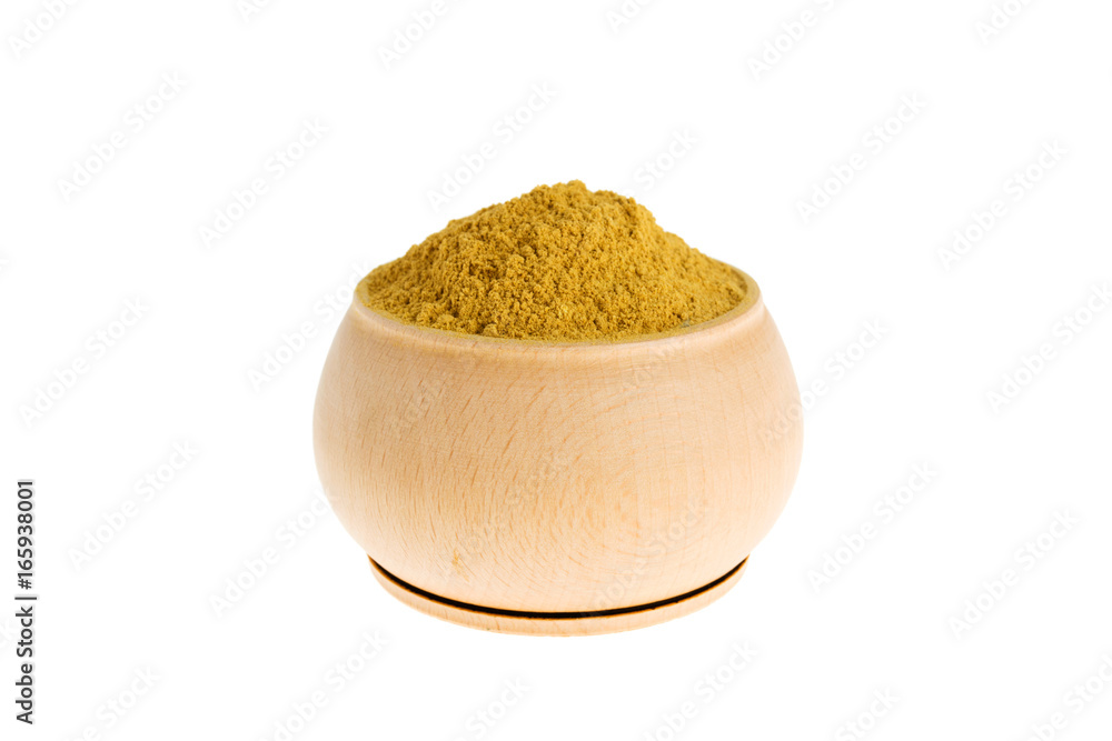 Ground ginger on a white background Ground ginger on a white background