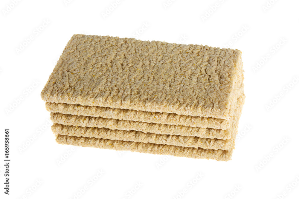 Crispbread on white background Crispbread on white background