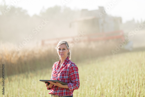 female farmer harvesting