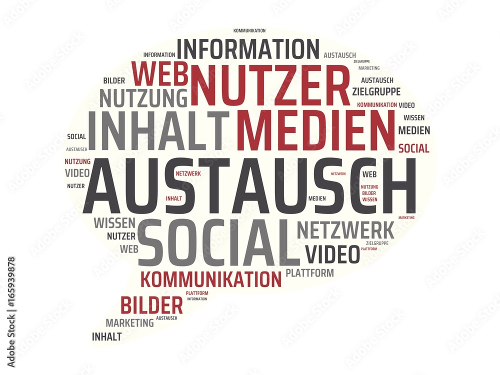 AUSTAUSCH - Bilder mit Wörtern aus dem Bereich Soziale Medien, Wort, Bild, Illustration AUSTAUSCH - Bilder mit Wörtern aus dem Bereich Soziale Medien, Wort, Bild, Illustration
