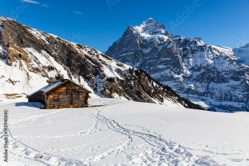 Einsame Hütte in den Bergen