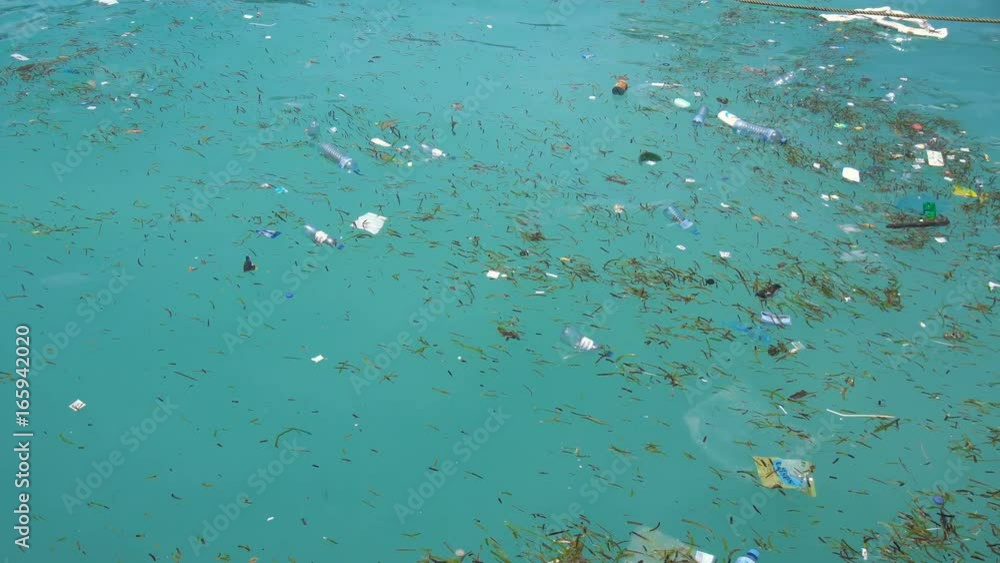 Garbage in the sea. Global pollution problem Garbage in the sea. Global pollution problem