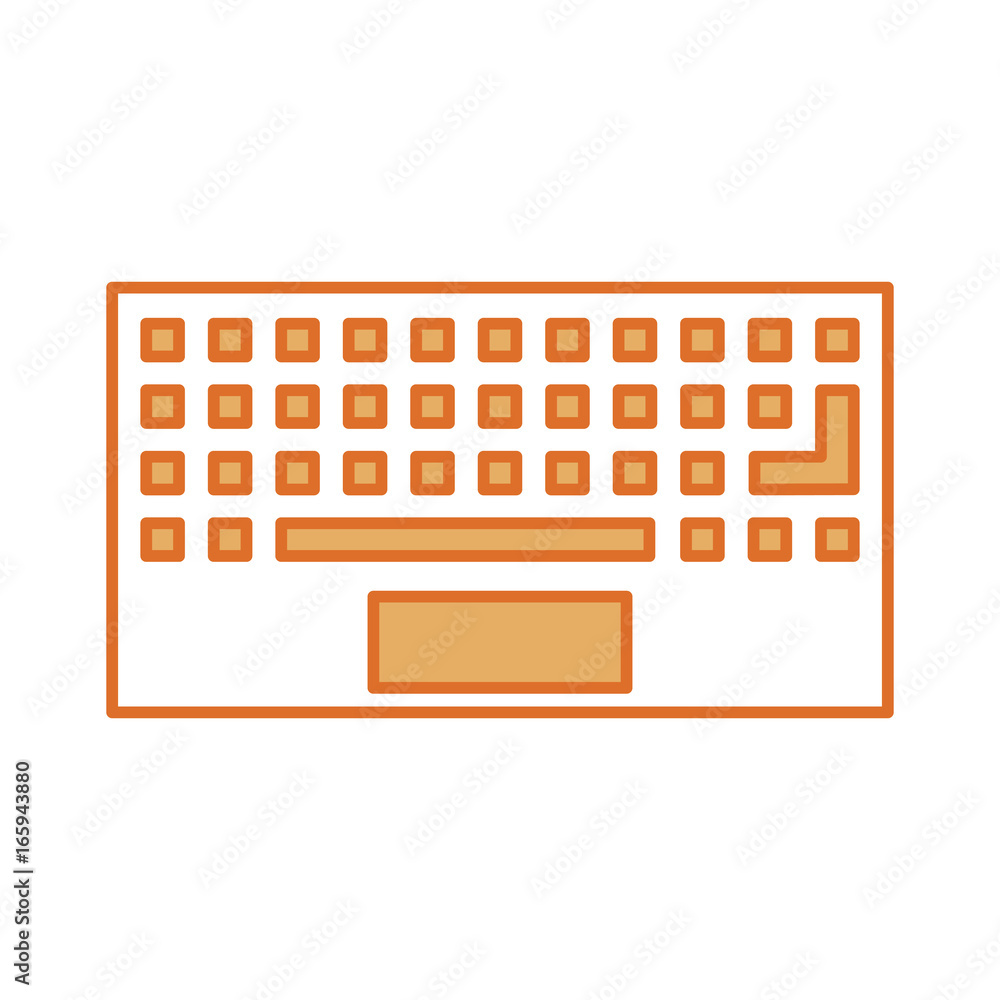 computer keyboard isolated icon