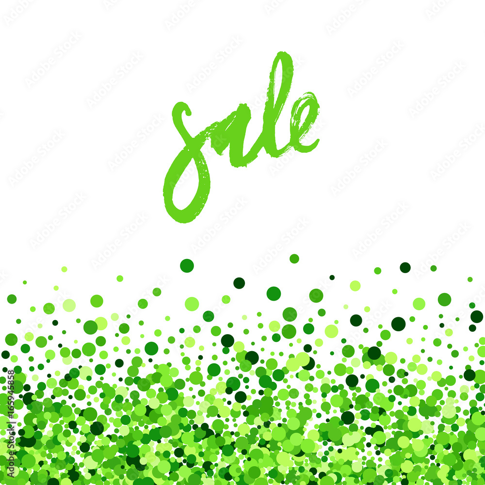 Sale vector creative banner with green scattered circles. Summer design. All isolated and layered Sale vector creative banner with green scattered circles. Summer design. All isolated and layered