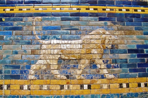 Schilderij op canvas Löwe, Stadtmauer, Babylon, Pergamonmuseum, Berlin