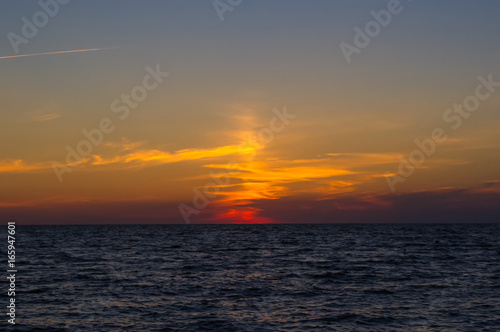 Amazing sea sunset, the sun, waves, clouds © Wingedbull