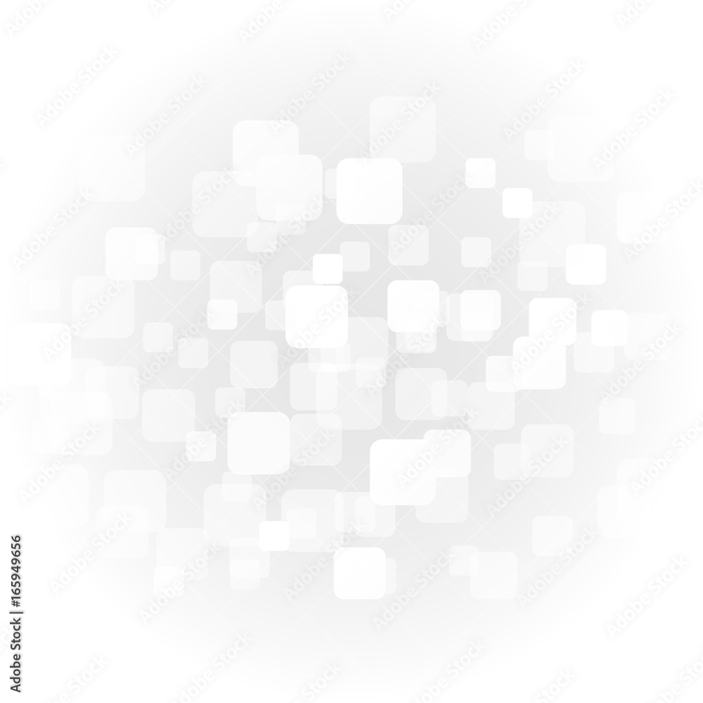 Abstract white perspective geometric shapes overlap on gray gradient background with soft light, global concept. Vector illustration Abstract white perspective geometric shapes overlap on gray gradient background with soft light, global concept. Vector illustration