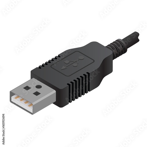 USB Connector Vector Illustration