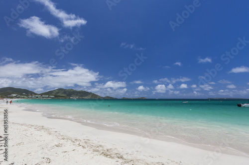 Beautiful Caribbean Beaches from Saint Martin, Sint Maarten Caribbean © ThierryDehove