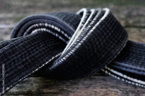 Obraz na plátně Black belt master of martial arts.