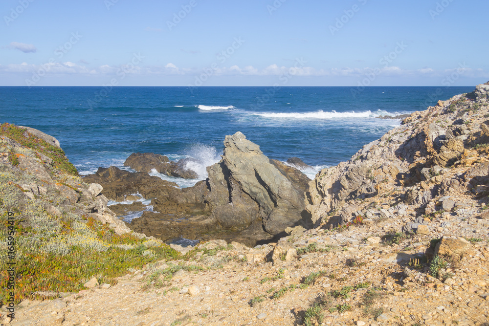 Beach and cliffs in Porto Covo