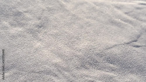 Close up, white sand in Duba falls down hill