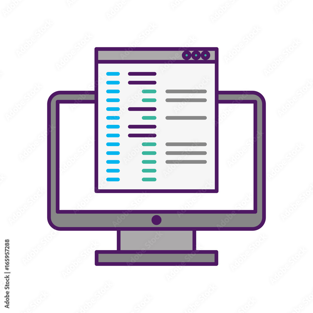 computer desktop with template computer desktop with template