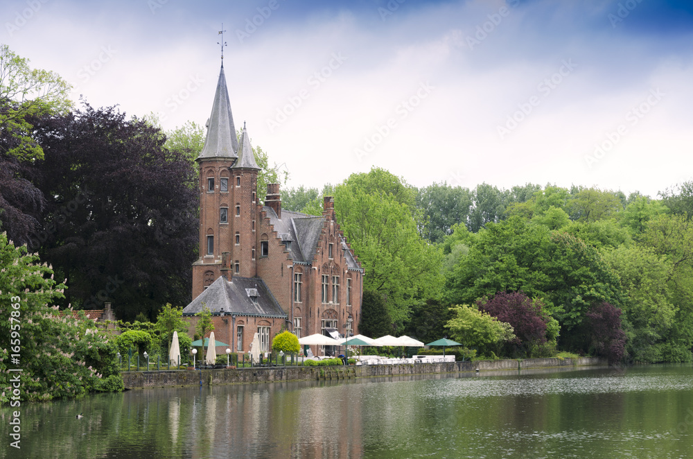 Lake minnewater on the outskirts of Bruges