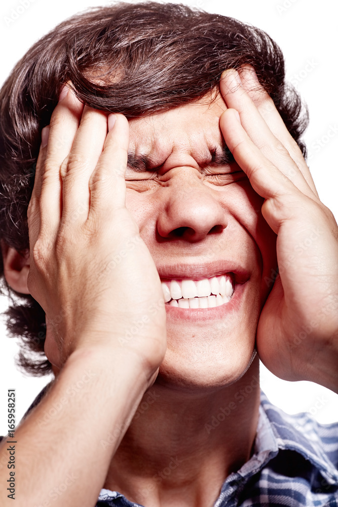Fototapeta premium Headache closeup