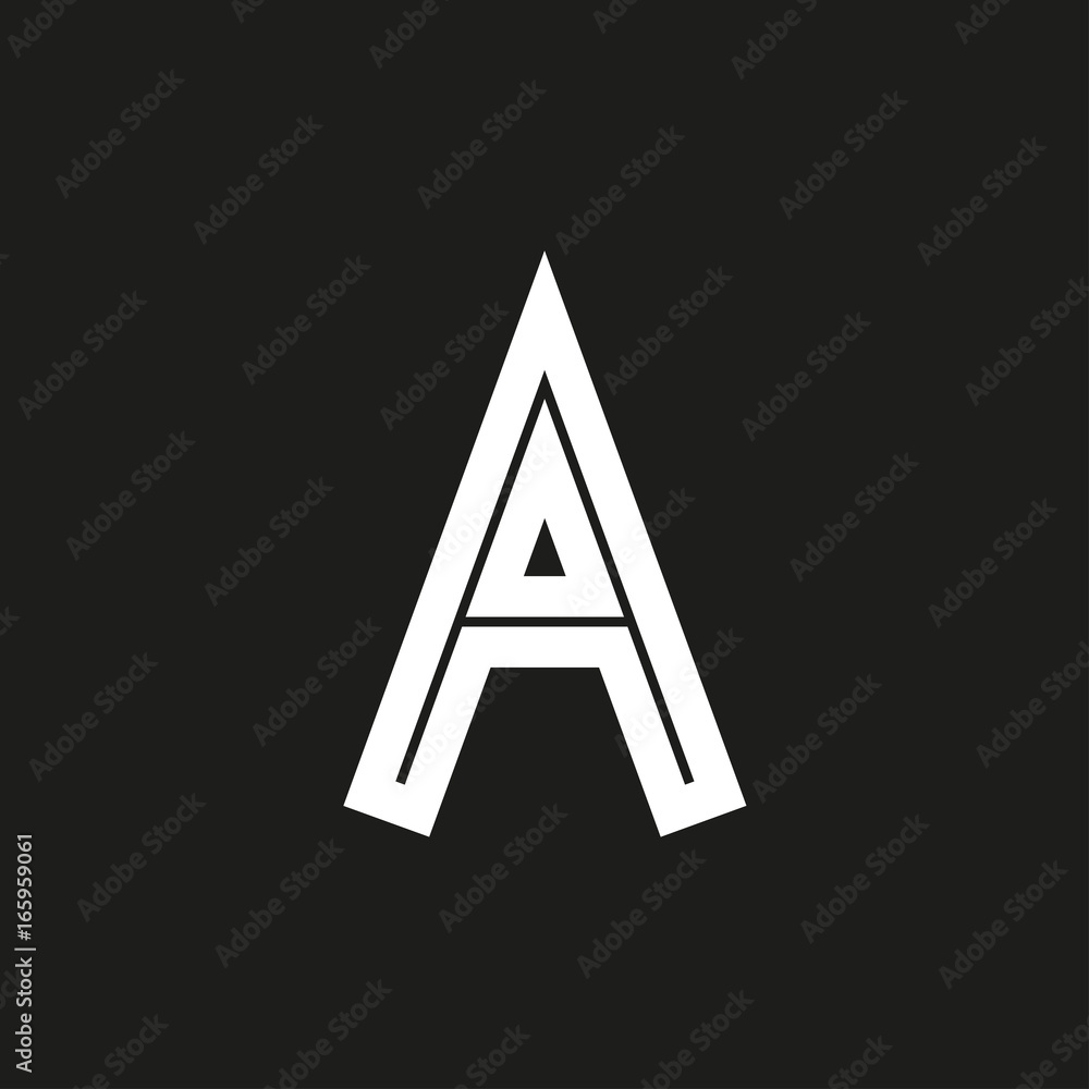 A letter icon. A monogram or emblem. Vector design element for branding A letter icon. A monogram or emblem. Vector design element for branding