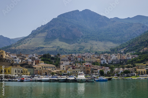view of the town of castellammare del golfo and its pier © MAEKFOTO