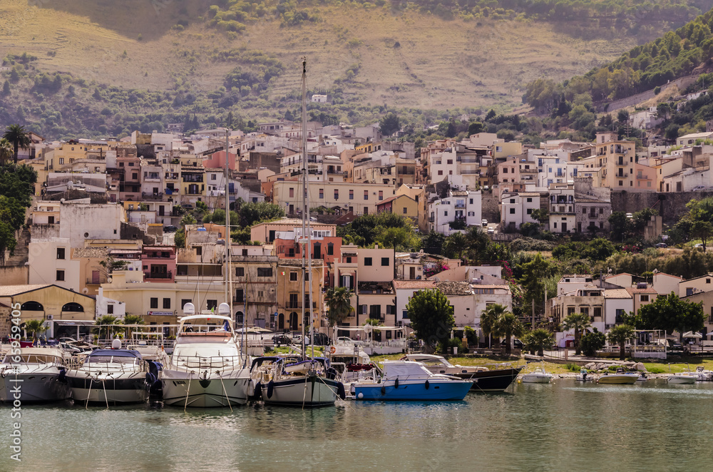 Port of castellammare del golfo on the sicilian island