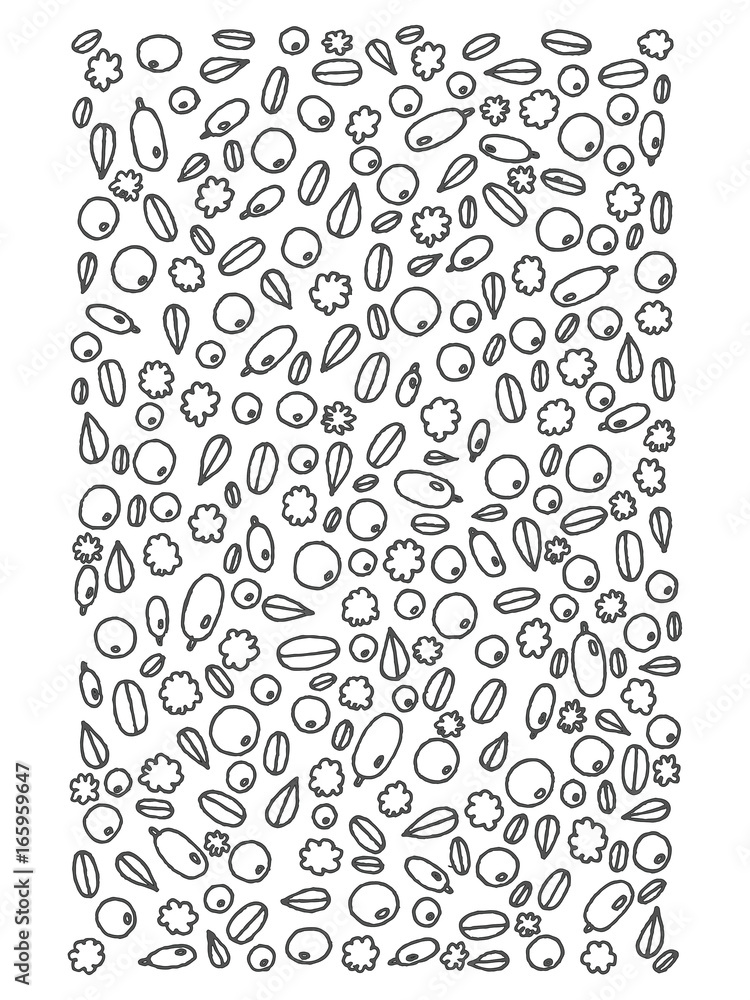 Coloring page with berry pattern