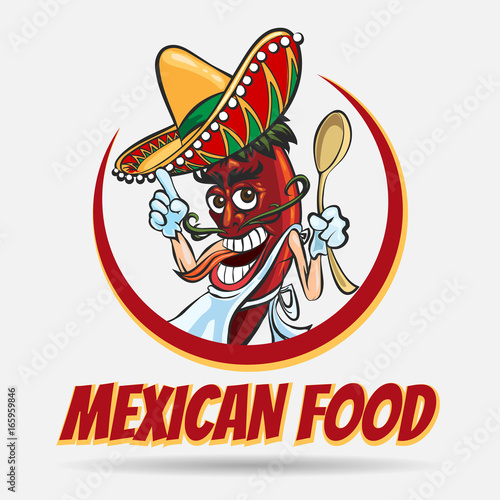 Mexican Food Emblem