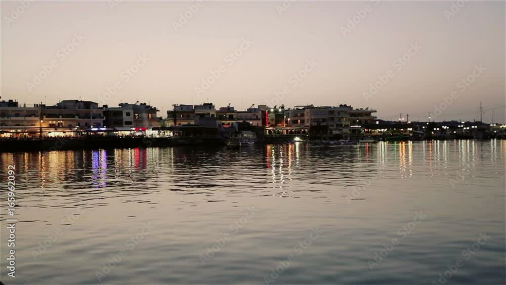 Wonderful Night at the seaside. Crete Greece Wonderful Night at the seaside. Crete Greece