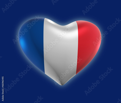 Free Download France, French Flag, heart, Love (3D Render) - GFXLoad