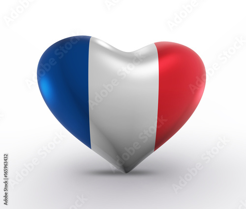 Free Download France, French Flag, heart, Love (3D Render) - GFXLoad