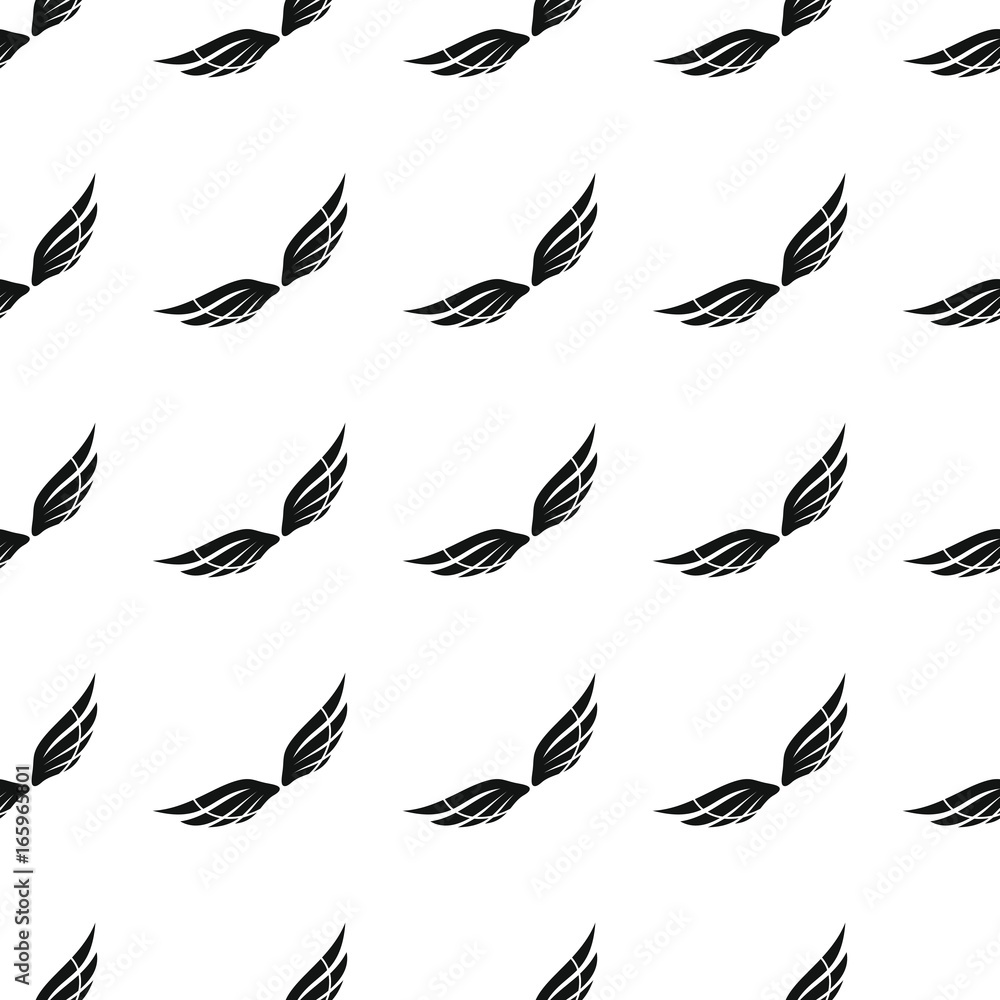 Wings seamless pattern vector illustration background. Black silhouette wings stylish texture. Repeating wings seamless pattern background for your design and web Wings seamless pattern vector illustration background. Black silhouette wings stylish texture. Repeating wings seamless pattern background for your design and web