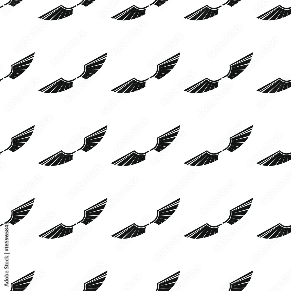 Wings seamless pattern vector illustration background. Black silhouette wings stylish texture. Repeating wings seamless pattern background for your design and web Wings seamless pattern vector illustration background. Black silhouette wings stylish texture. Repeating wings seamless pattern background for your design and web