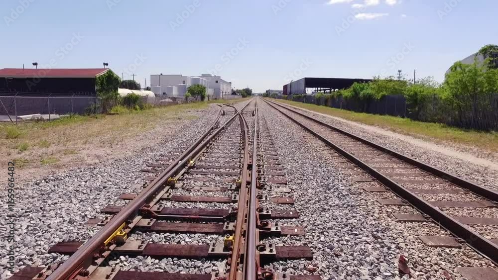Low flying Train POV of train tracks Low flying Train POV of train tracks