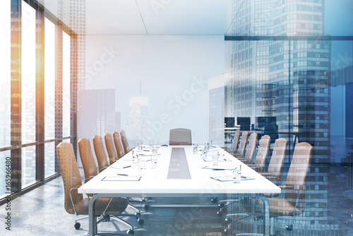 White conference room with beige chairs double © ImageFlow