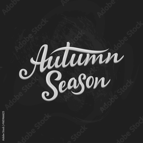Autumn Season lettering. Hand drawn composition. Sketch  design elements for cards  prints  banners  posters and more.