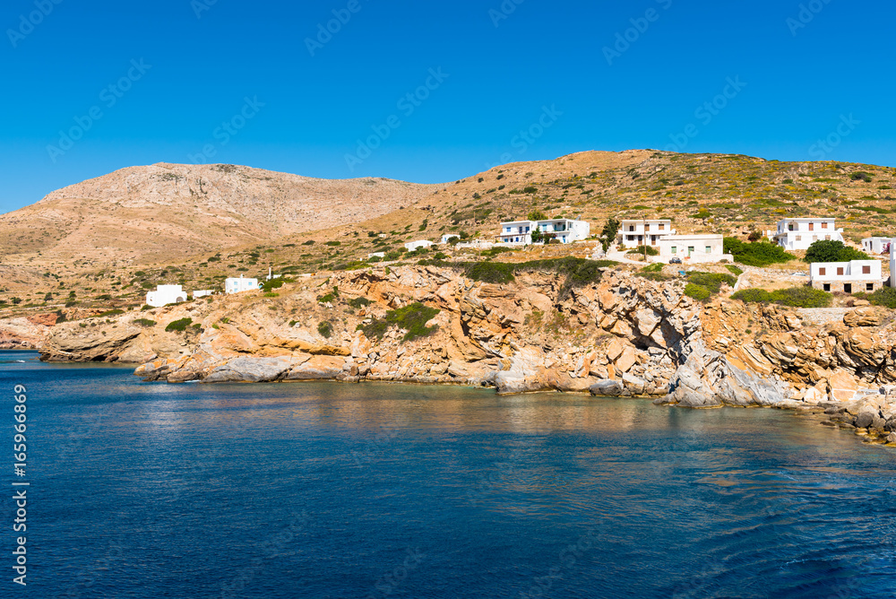 Fototapeta premium Sikinos, tiny and rocky island in southern Cyclades, located between Ios and Folegandros. Greece.